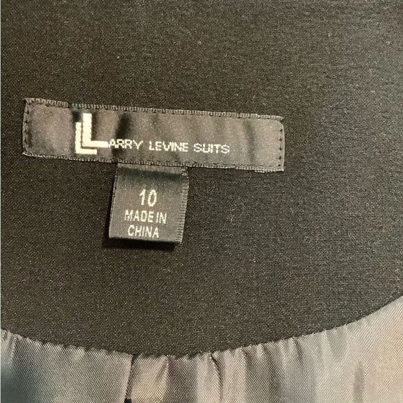 Larry Levine Black Lined Pant Suit Size 10 Women's Professional Business Attire - Picture 7 of 7